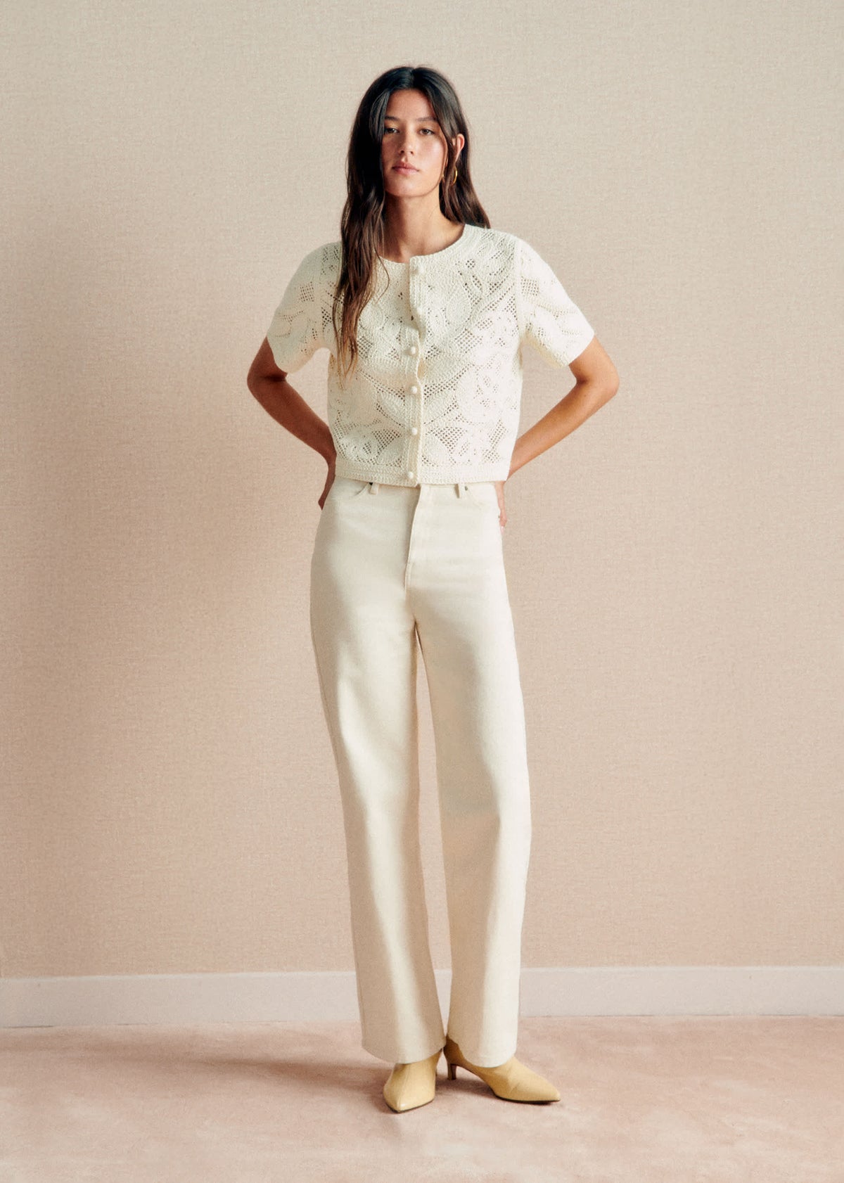 Chemise Norissa - Guipure Unie Ecru