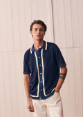Chemise Maille Mateo - Marine / Ecru