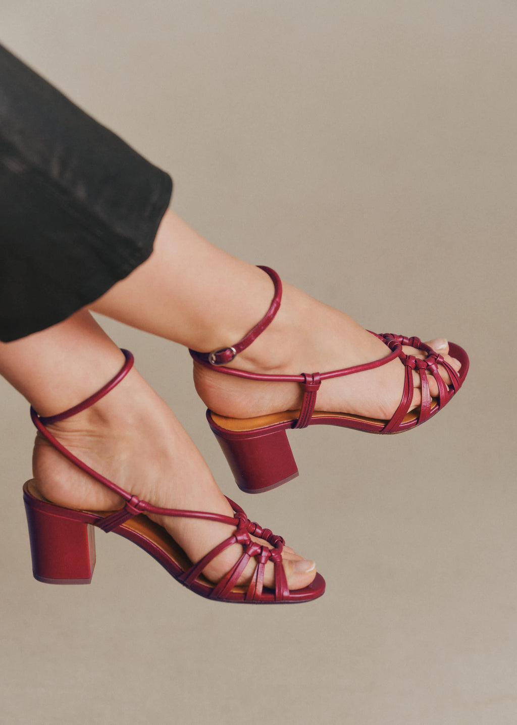 Sandales Gloria - Cerise Lisse