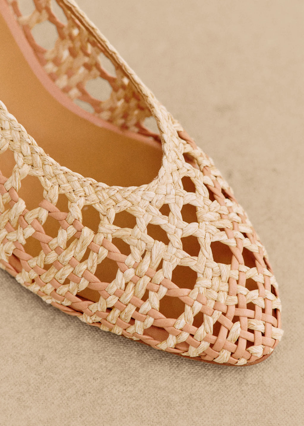 Escarpins Anya - Raphia Naturel Tressé
