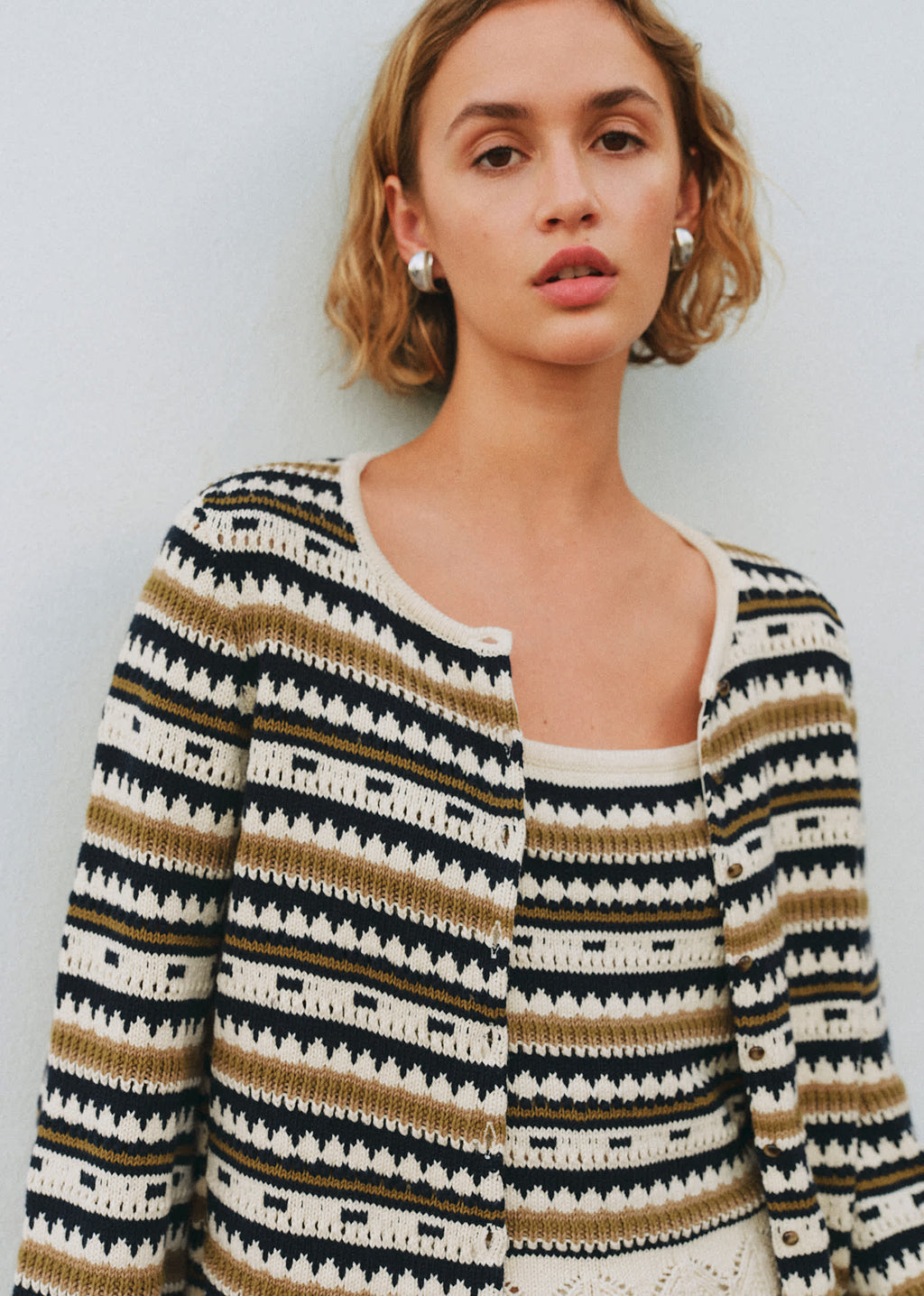 Gilet Mara - Écru / Marine