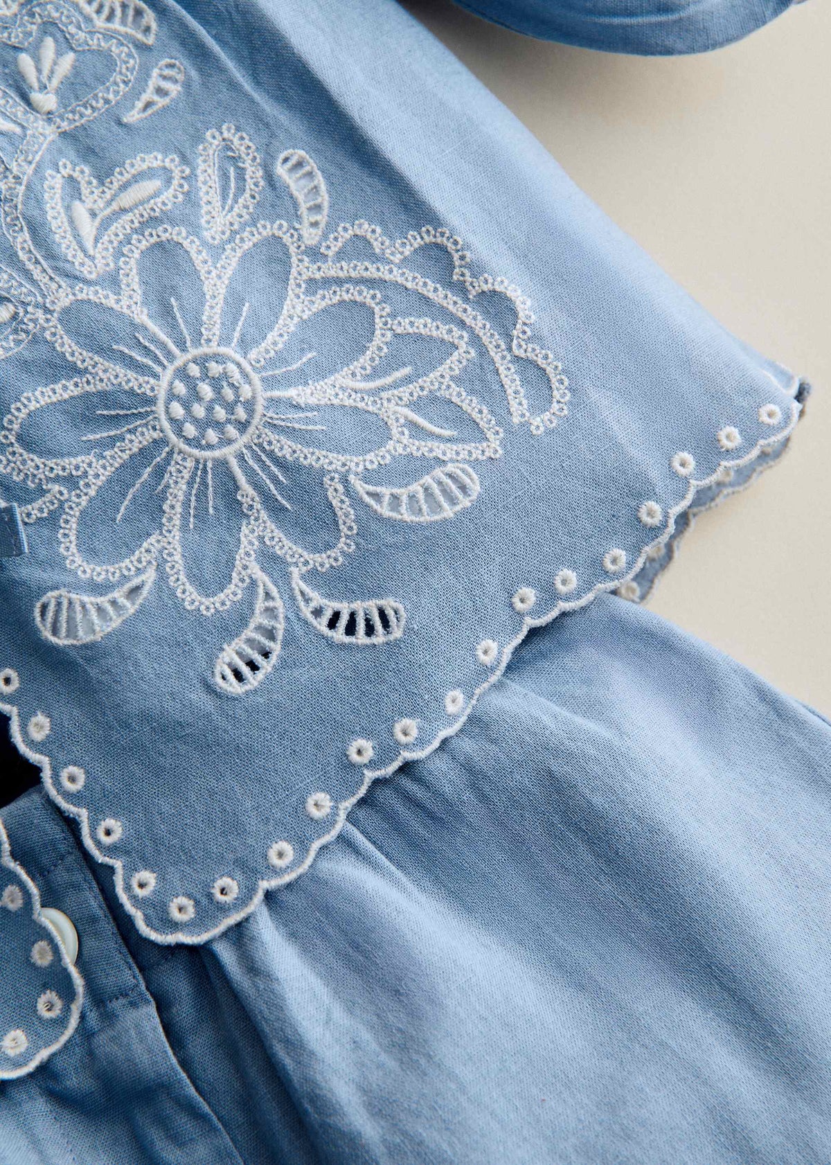 Blouse Noelia - Bleu Vintage / Broderie Aurélia