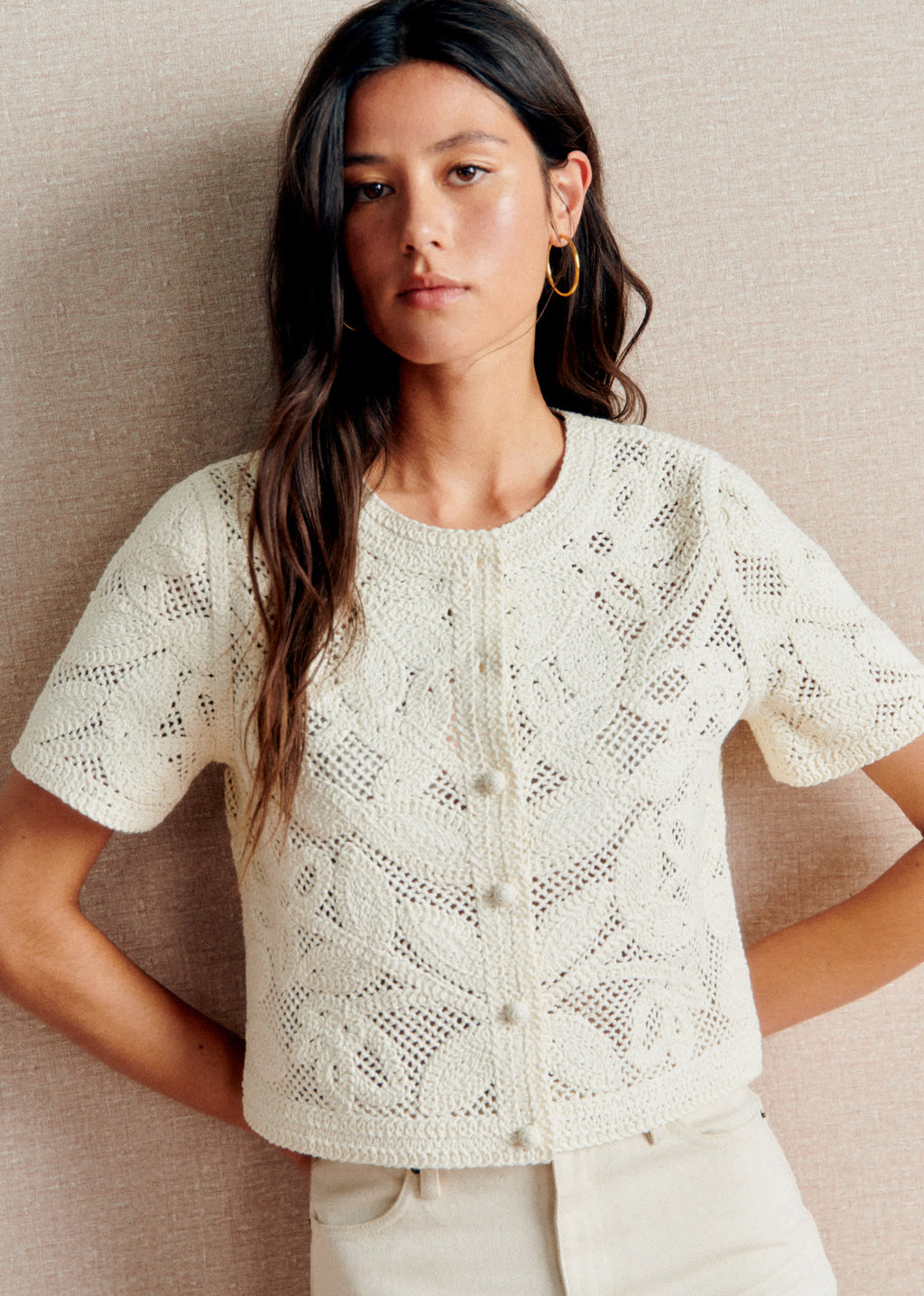 Chemise Norissa - Guipure Unie Ecru