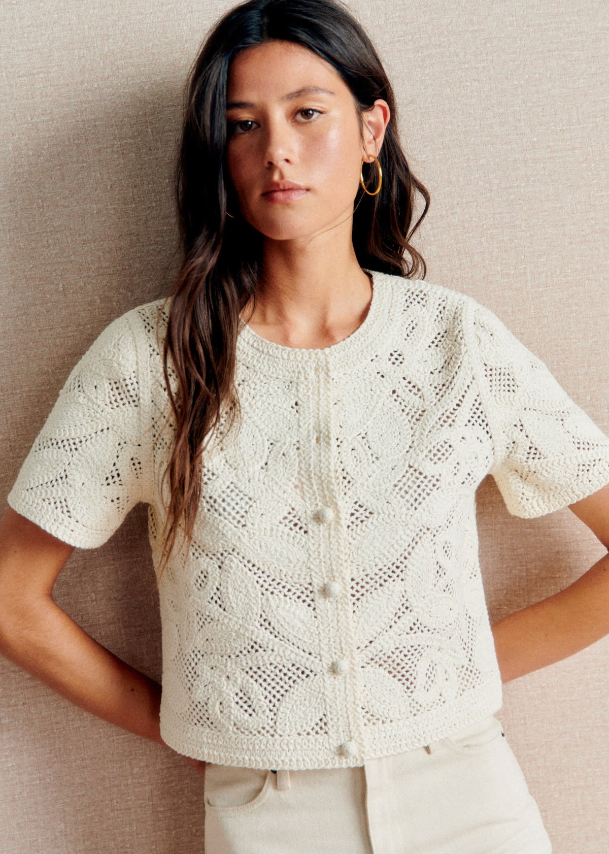 Chemise Norissa - Guipure Unie Ecru