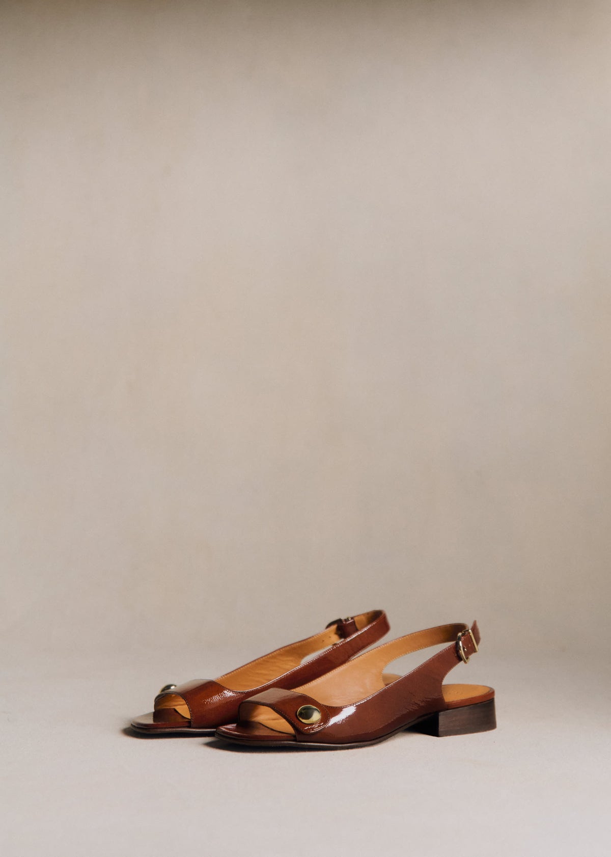 Sandales Low Joannie - Acajou Vernis