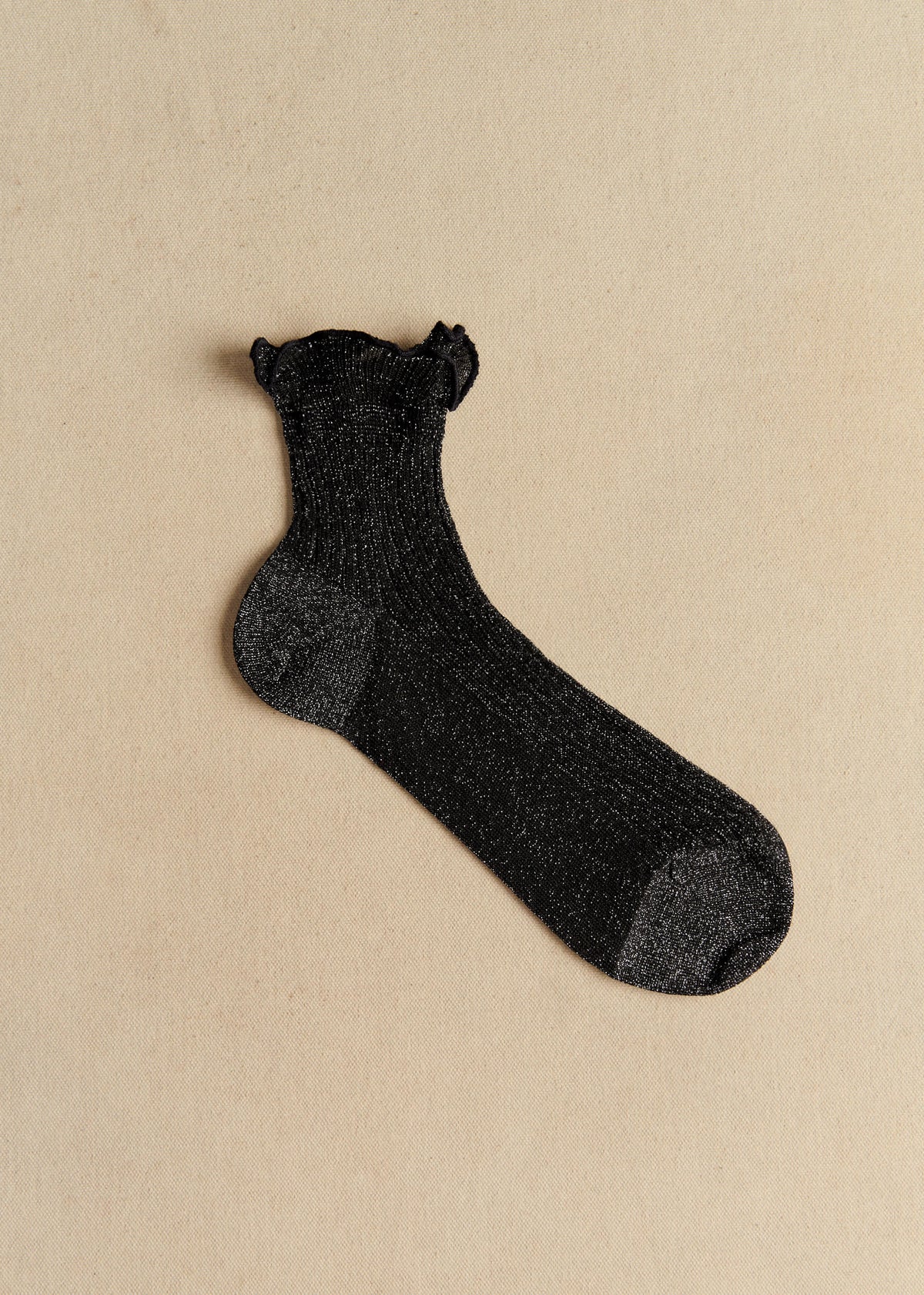 Chaussettes Diane - Lurex Noir Argent