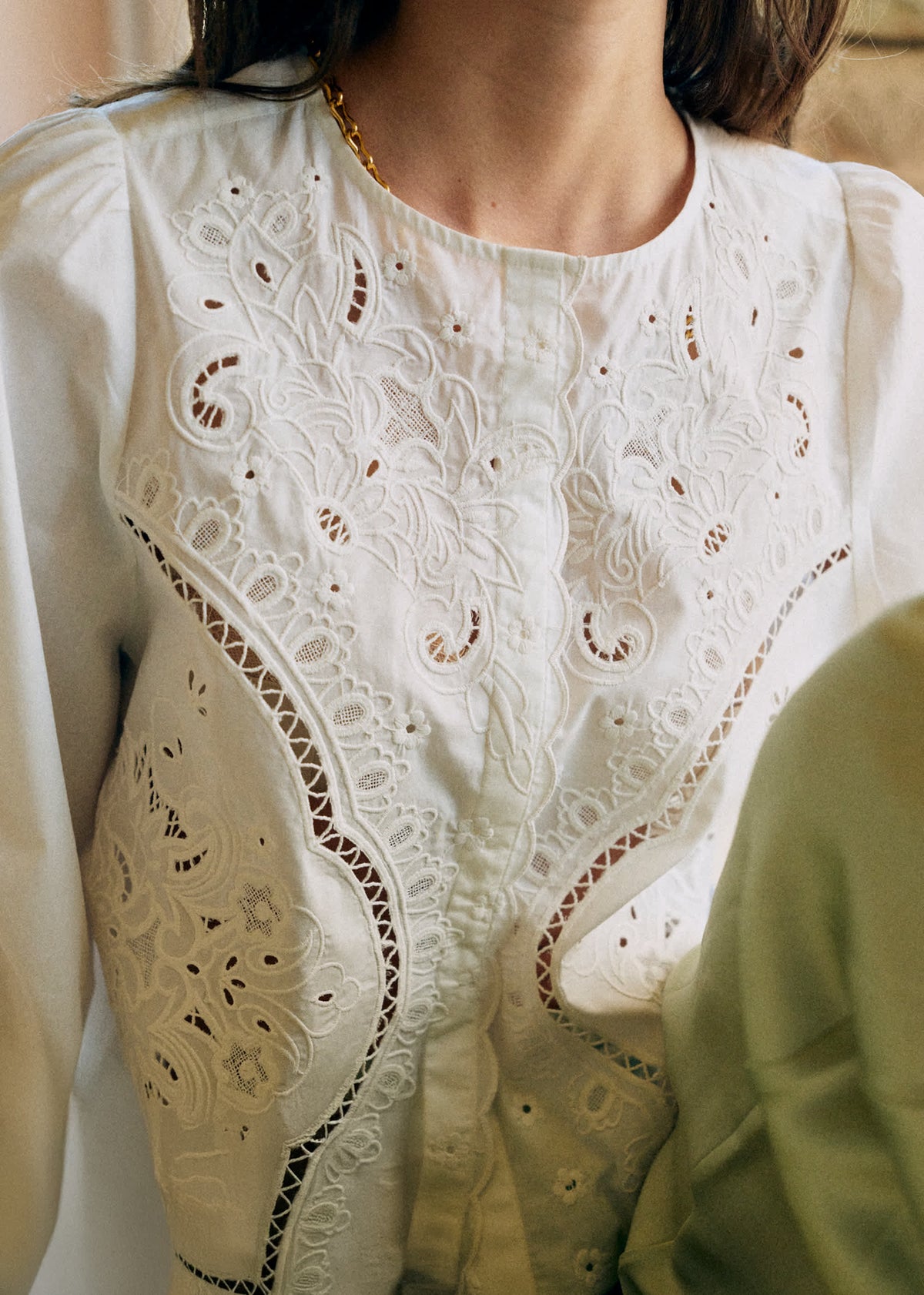 Chemise Alycia - Broderie Placée Ecru