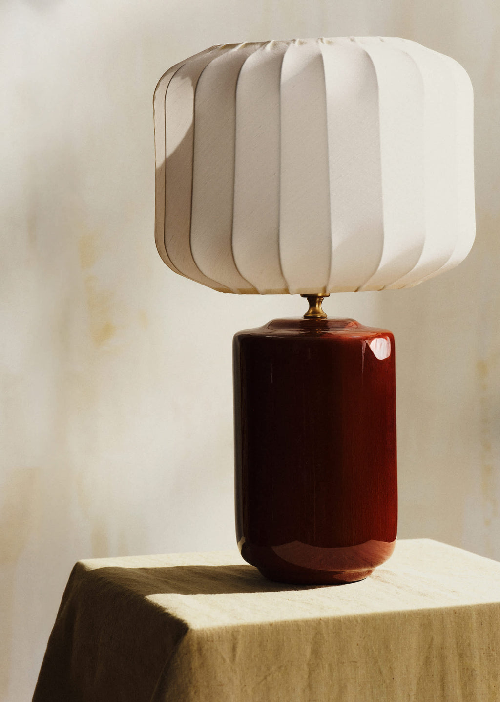 Lampe Mezzo - Caramel - Abat-jour Mezzo - Écru