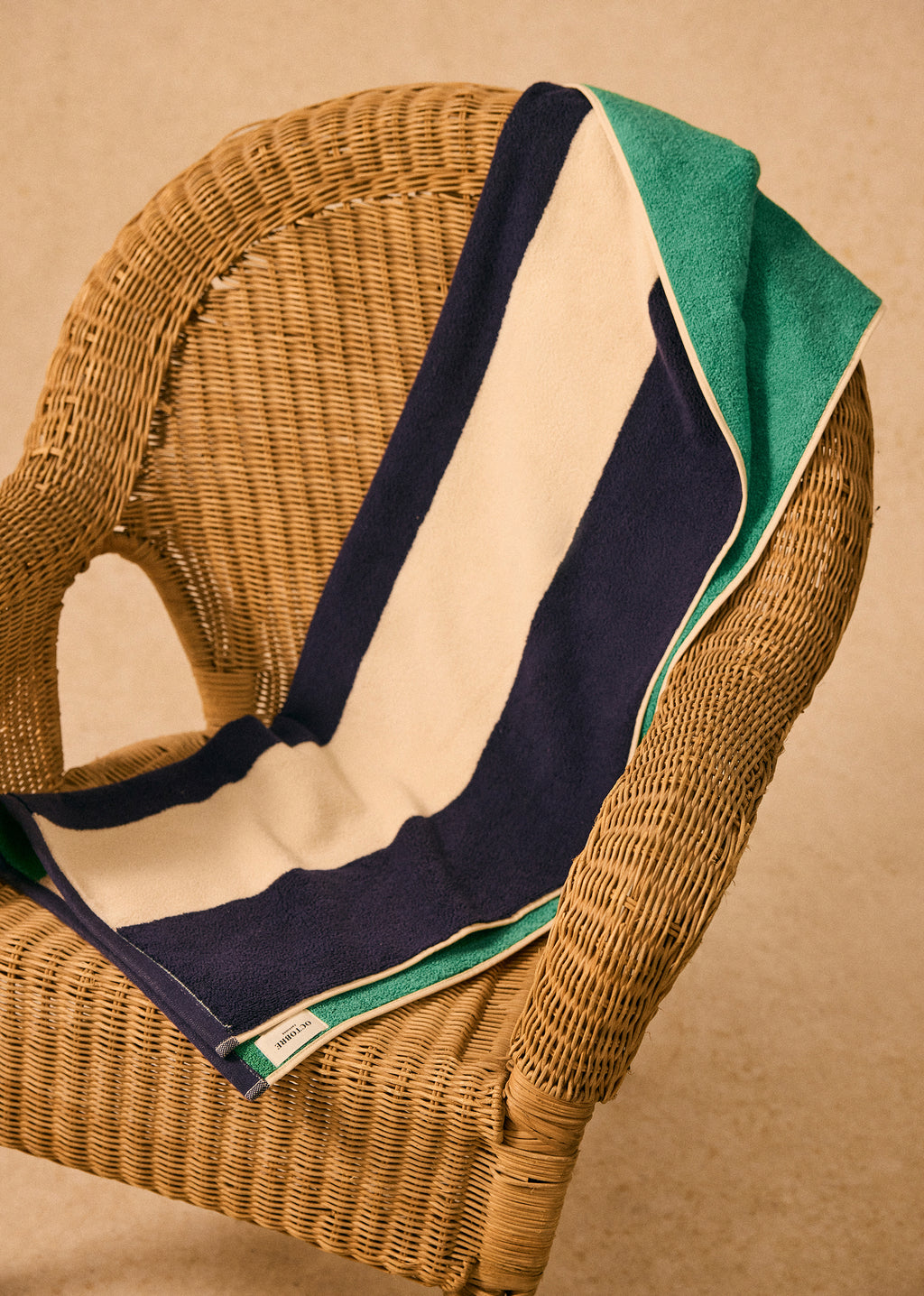 Serviette de Plage Positano - Marine / Vert