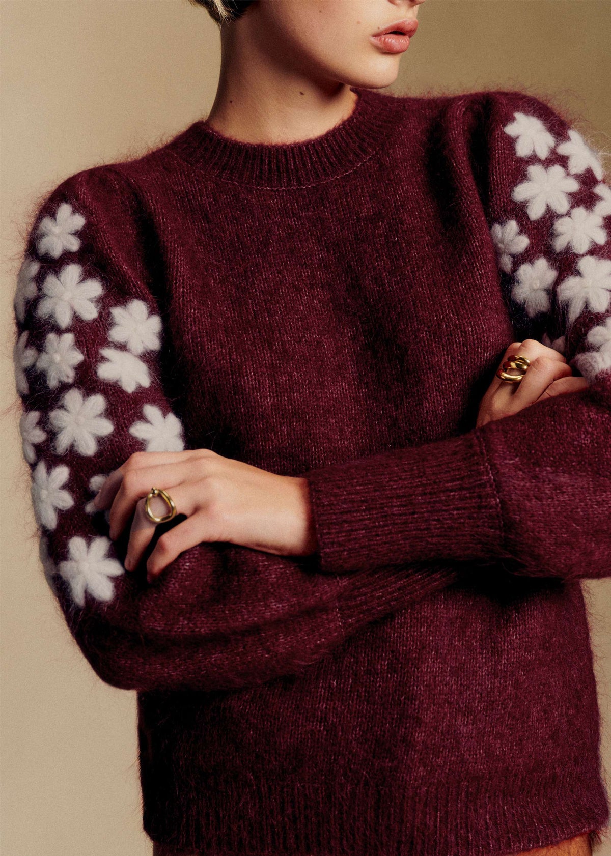Pull Luke - Bordeaux / Ecru
