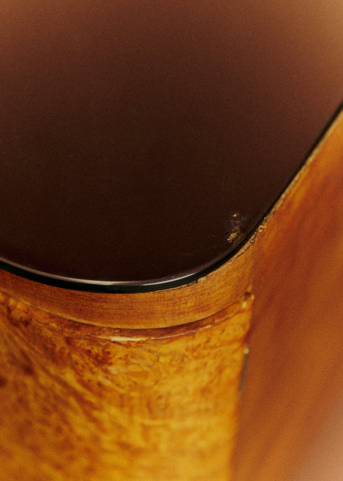 Coiffeuse vintage en loupe d'orme - Loupe d'orme