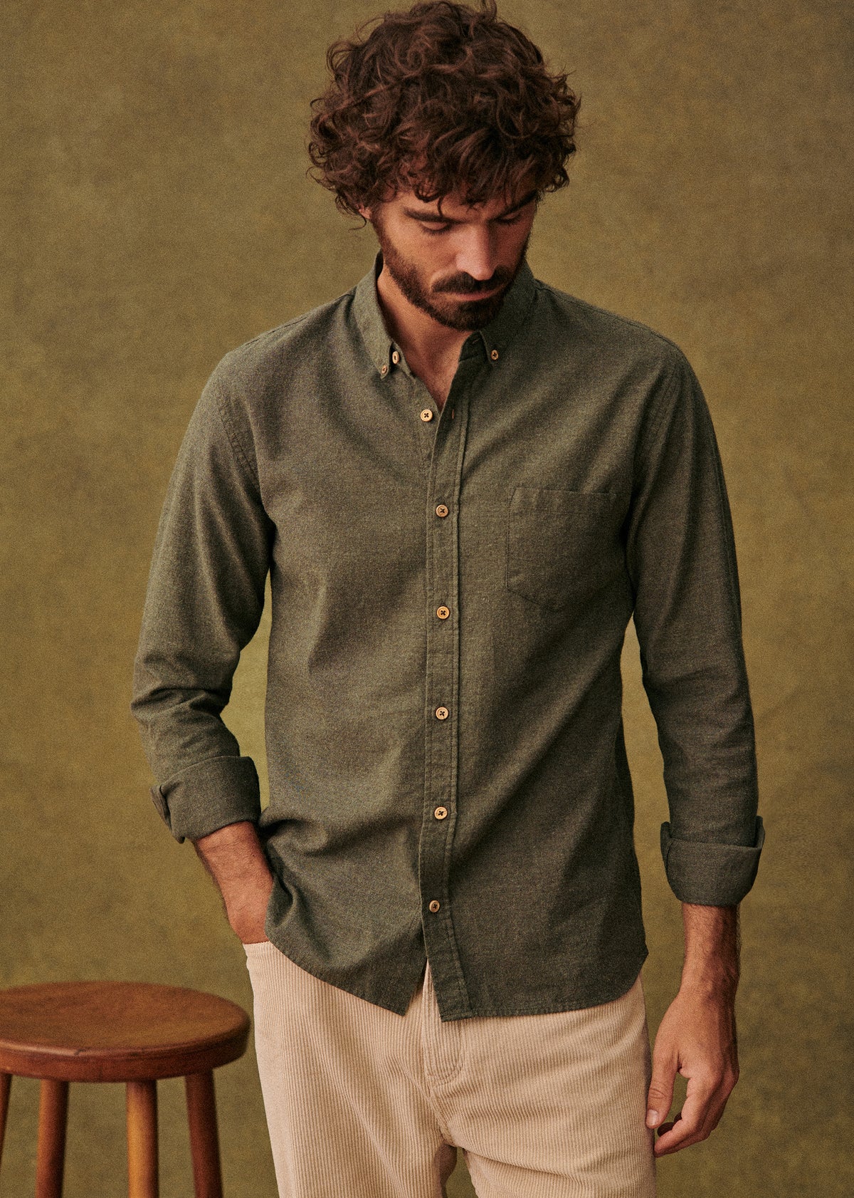 Chemise Charlie Flanelle - Kaki