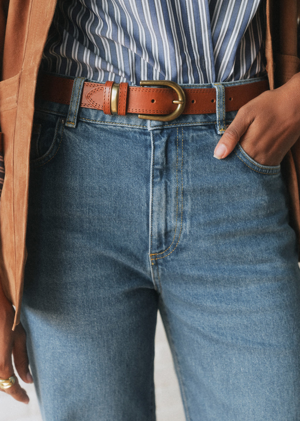 Ceinture Taylor - Cuir Naturel Héritage