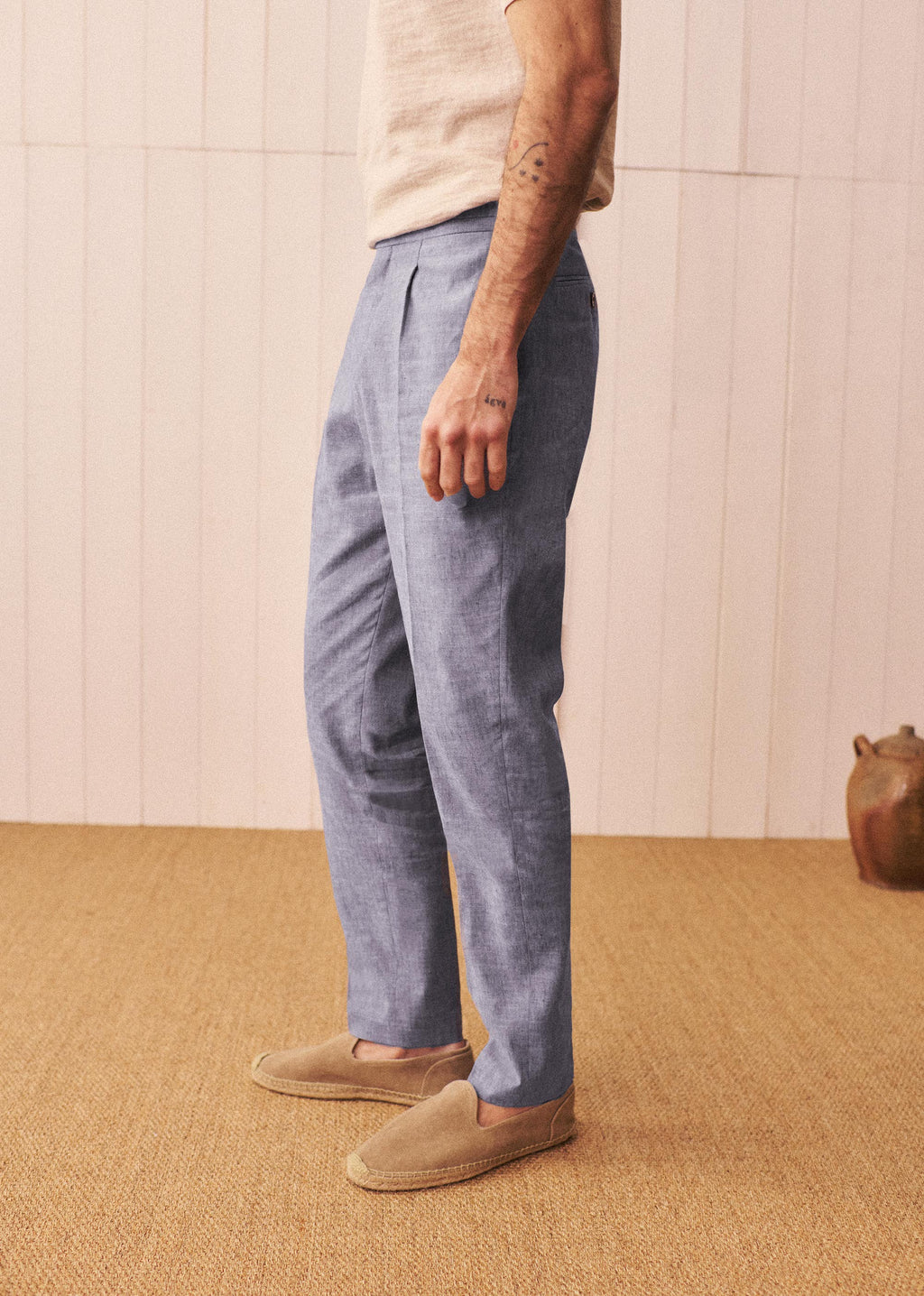 Pantalon Terence - Bleu Clair Chiné