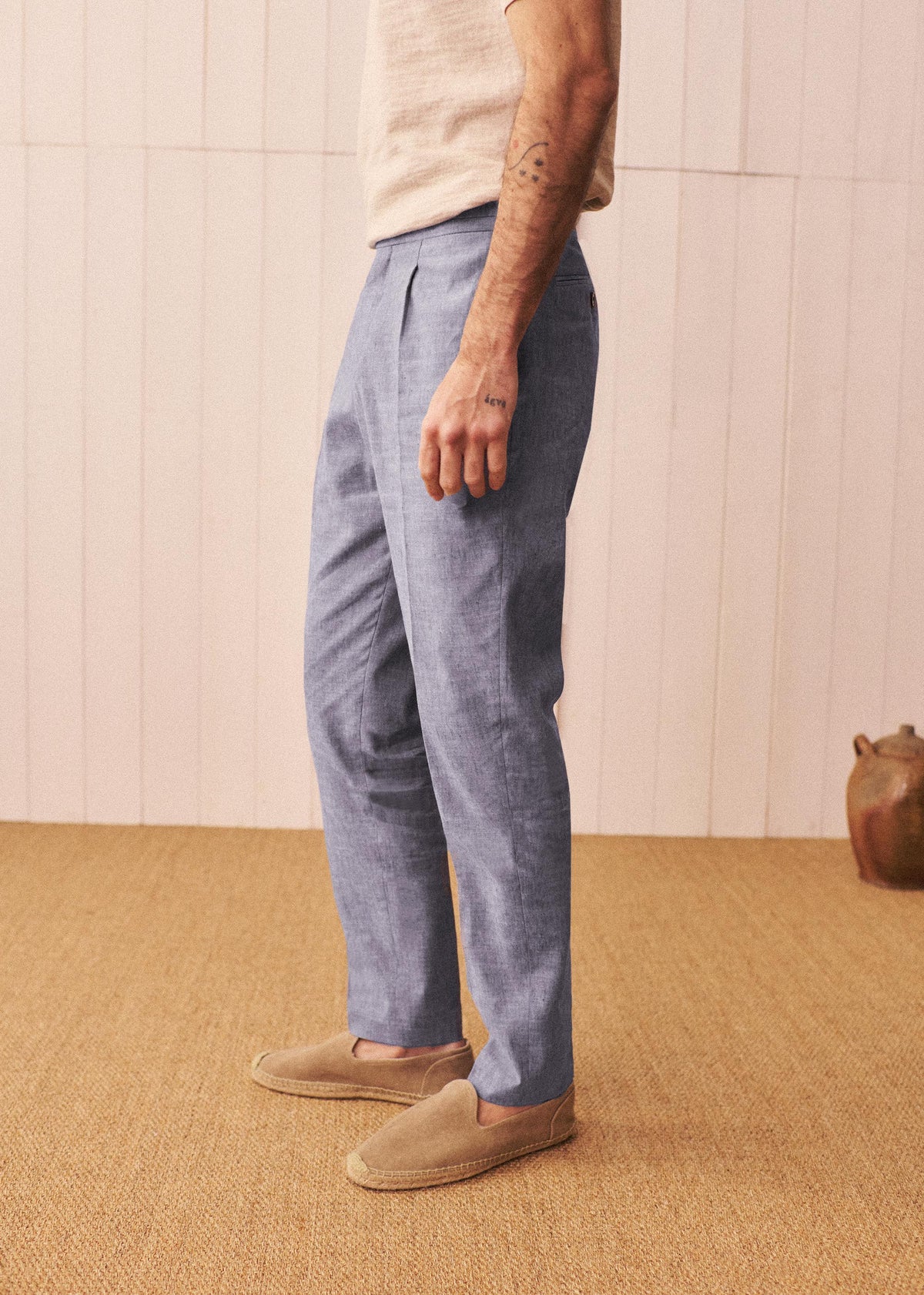Pantalon Terence - Bleu Clair Chiné