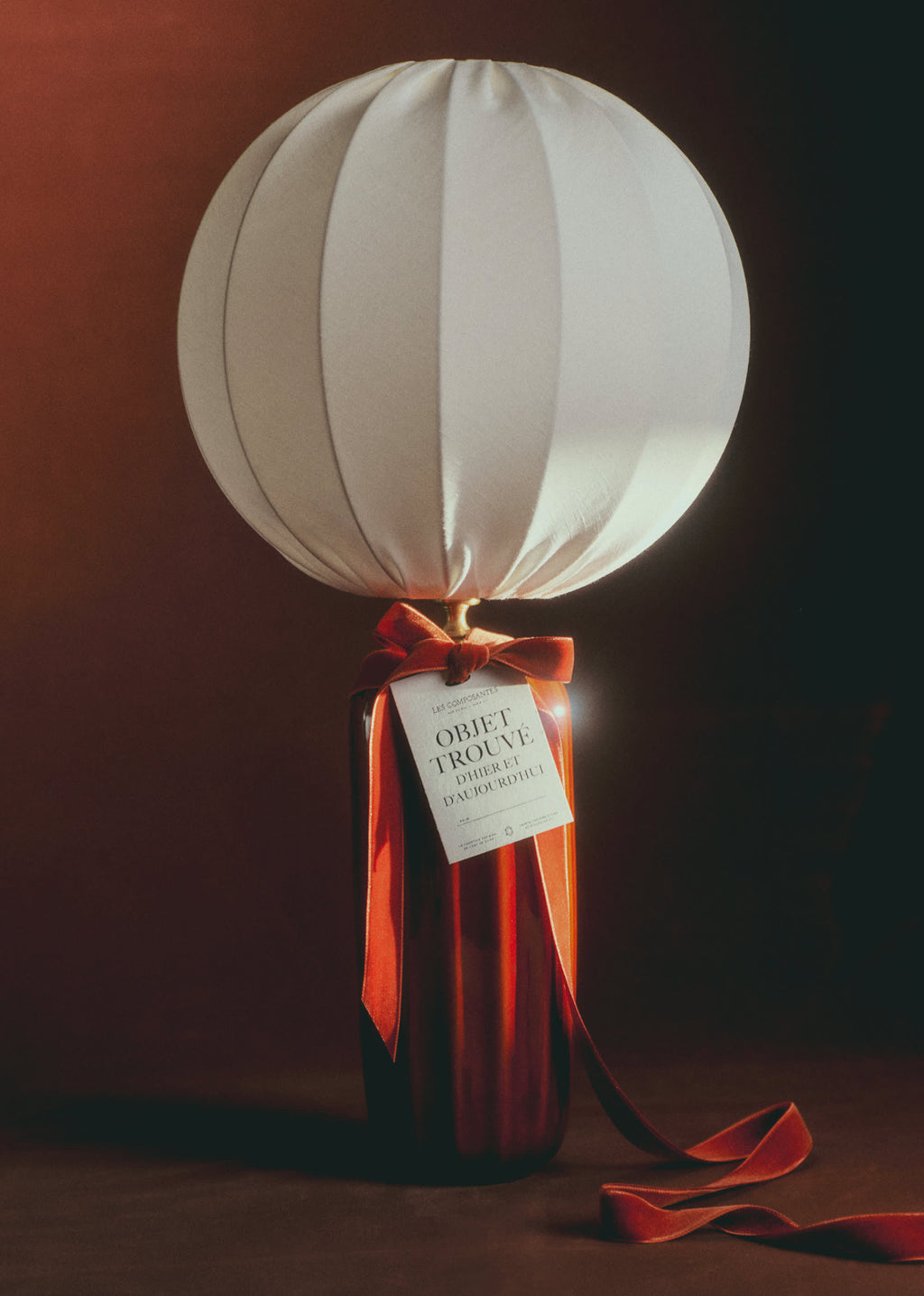 Lampe Traviata Grand Modèle - Moka - Abat-jour Sonate - Écru