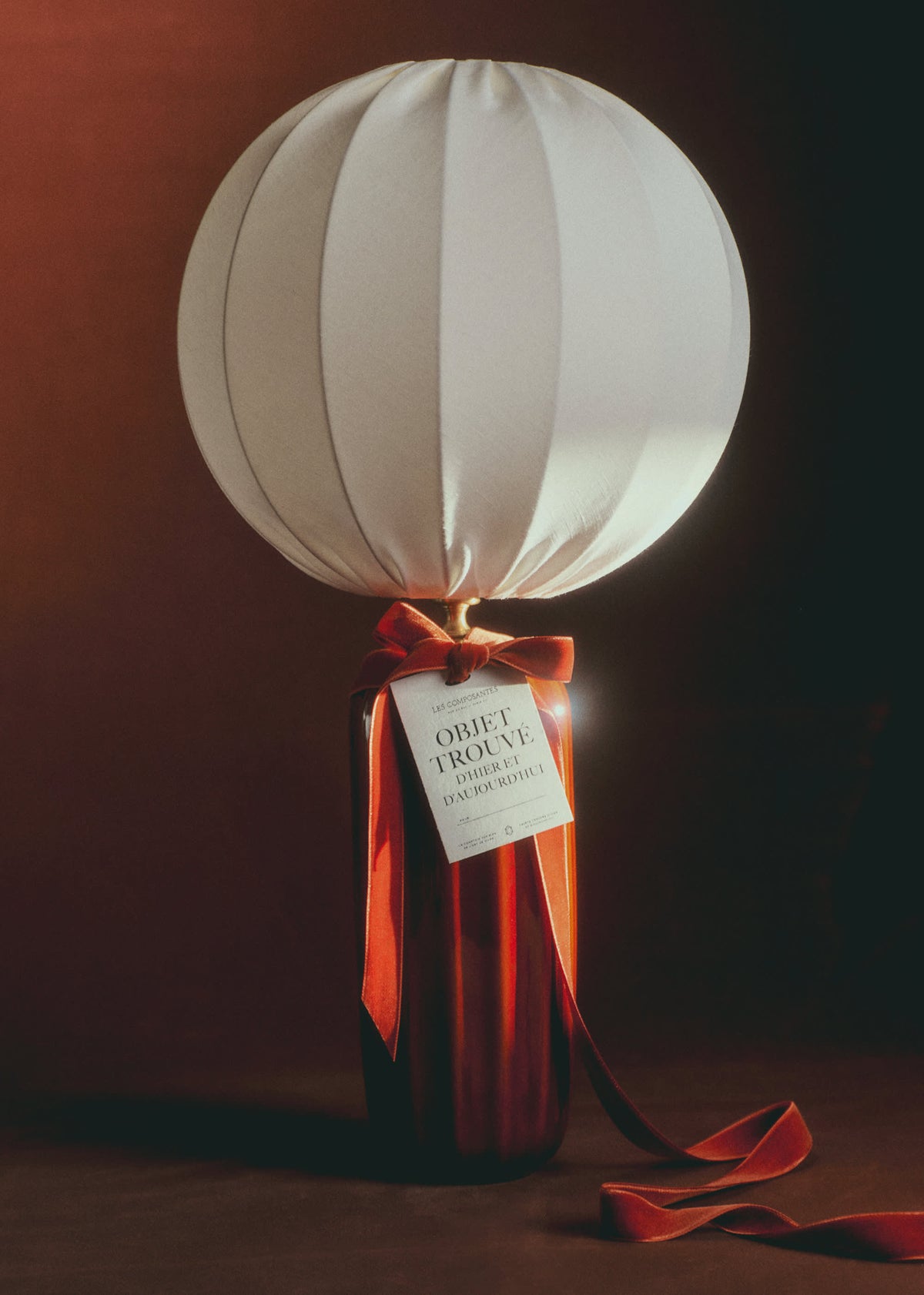 Lampe Traviata Grand Modèle - Moka - Abat-jour Sonate - Écru