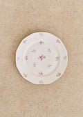 Assiettes Anciennes, Fleurs anglaises - Lot de 4 assiettes plates - Décor n°9