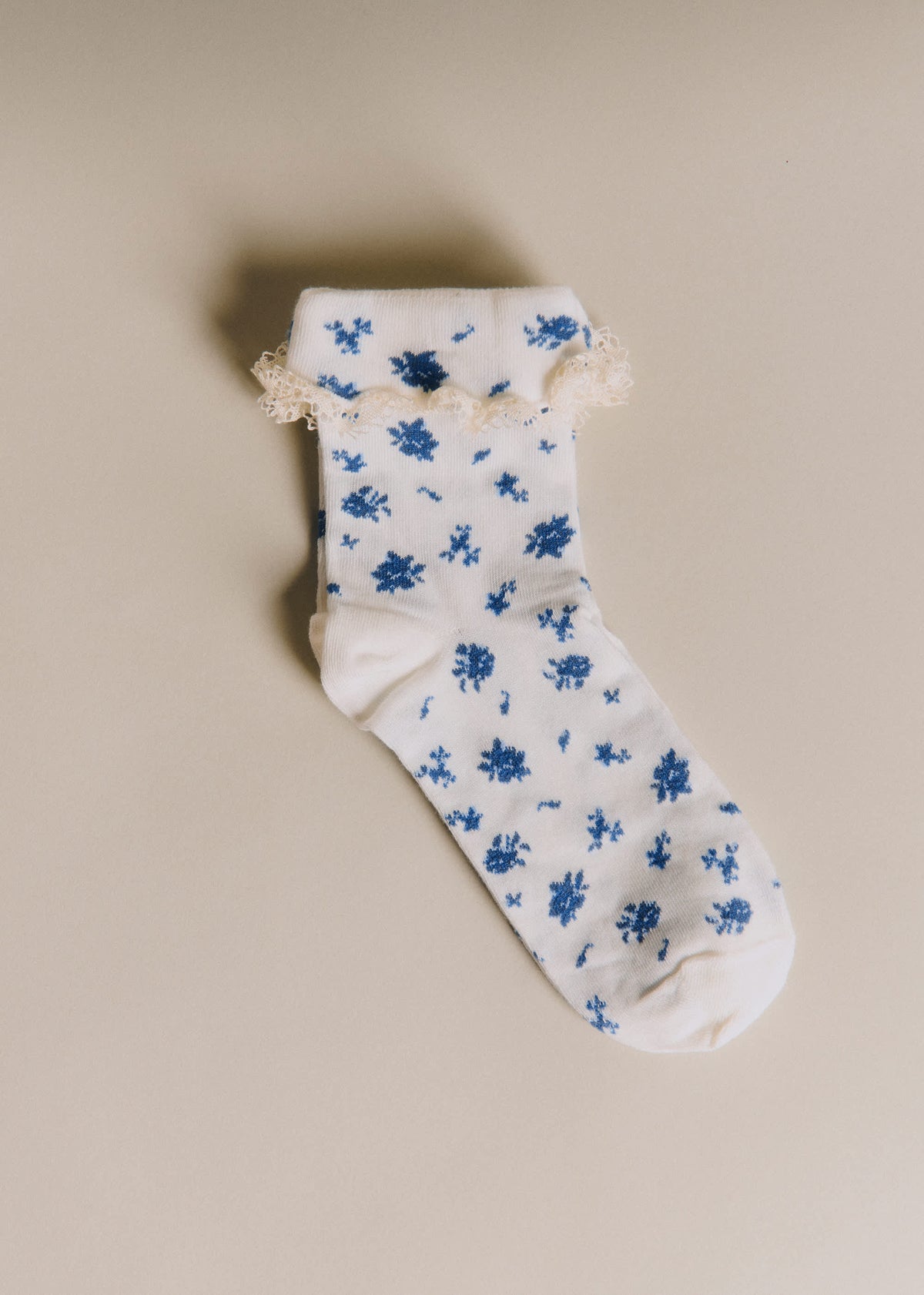 Chaussettes Alissa - Fleurs Bleu