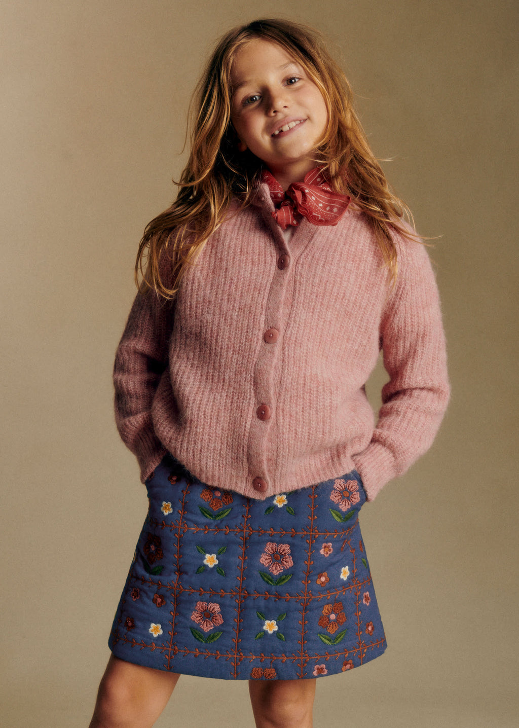 Gilet Emile - Rose Chiné