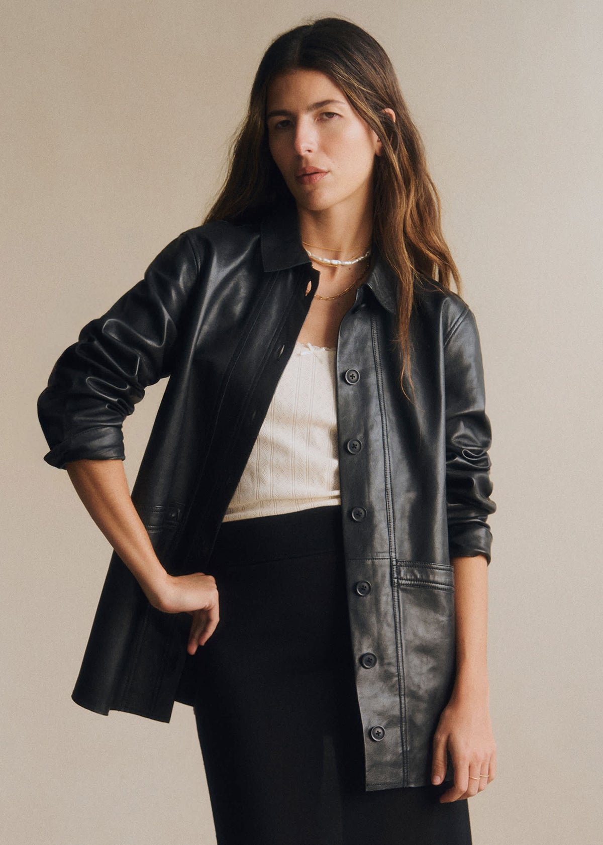 Veste Will - Cuir Noir