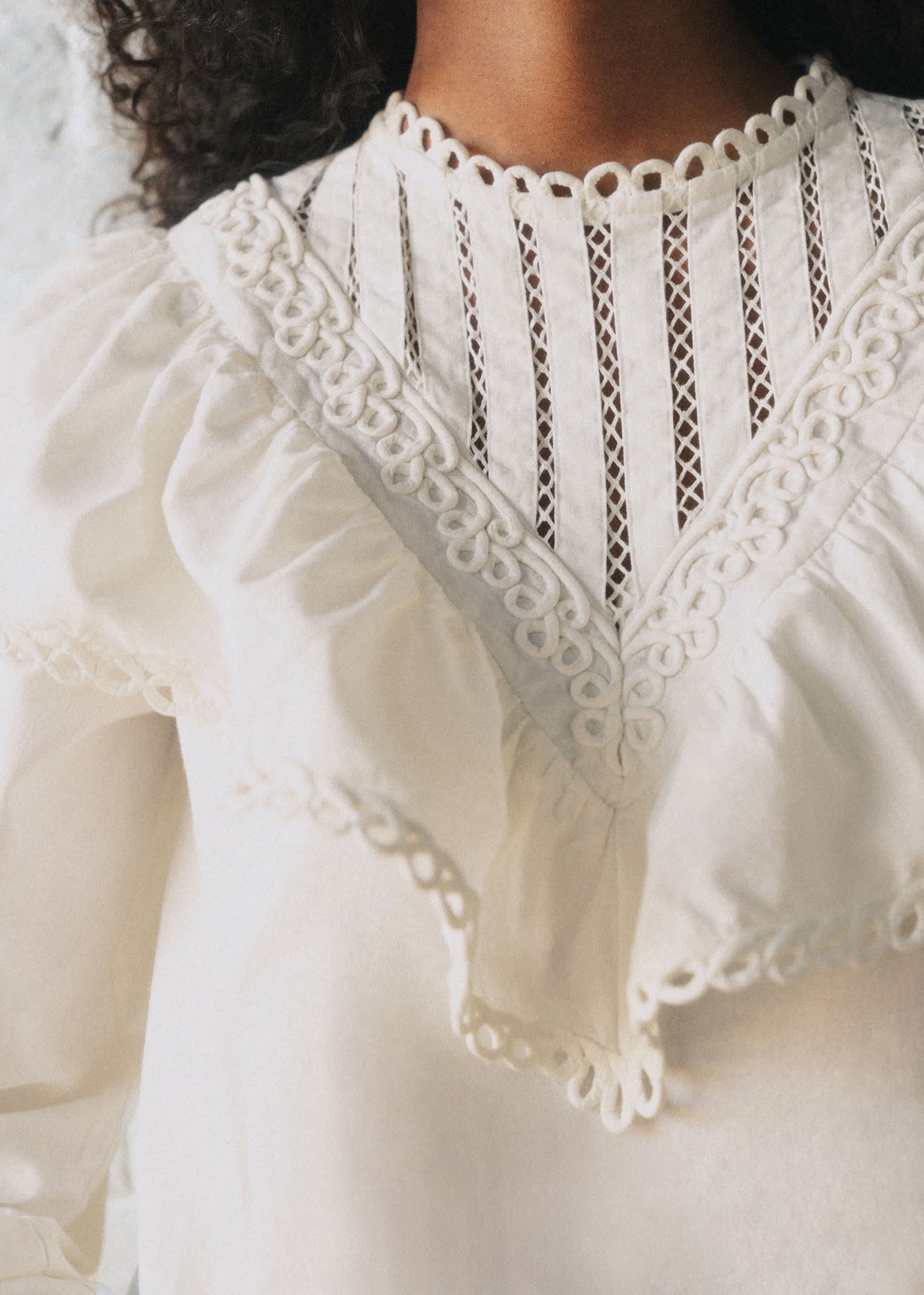 Blouse Amarine - Sézane x SEA NY - Broderie Unie Ecru