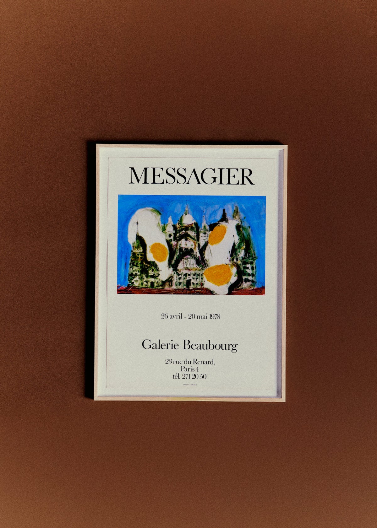 Affiche Galerie Beaubourg, Messagier, 1978 - 51,5 x 69 cm