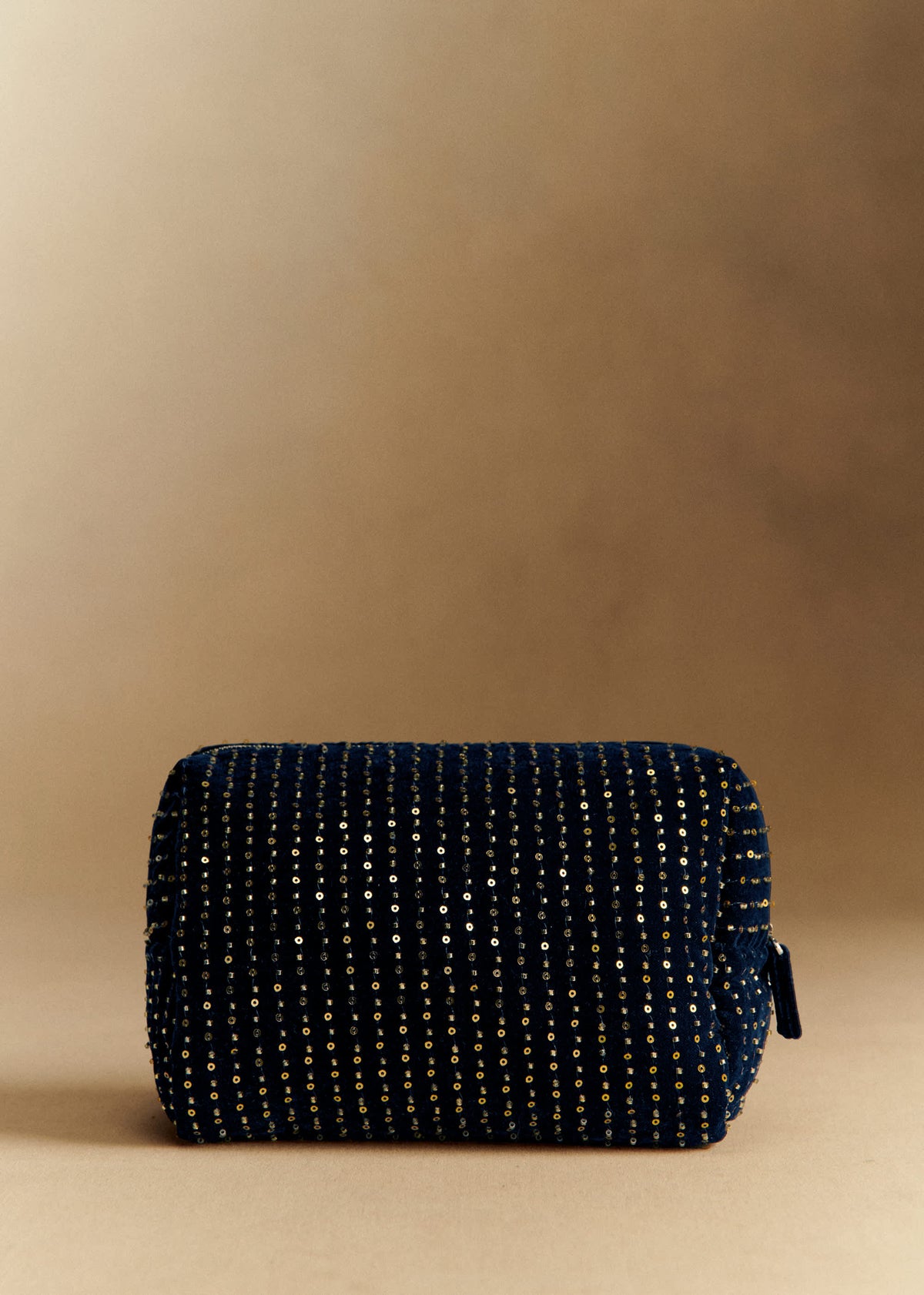 Trousse de toilette sequins - Bleu Nuit