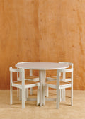 Ensemble de table et chaises blanches vintage - Bois