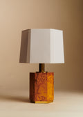 Lampe vintage en loupe d'orme - Loupe d'orme