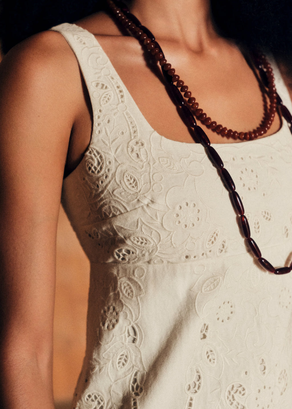 Robe Mafeo - Broderie Unie Ecru
