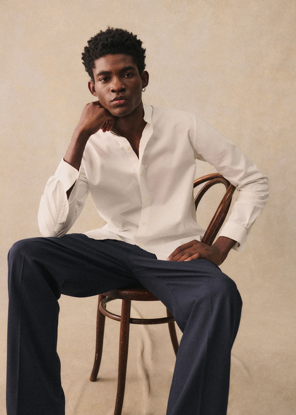 Chemise Edgar Pinpoint - Blanc