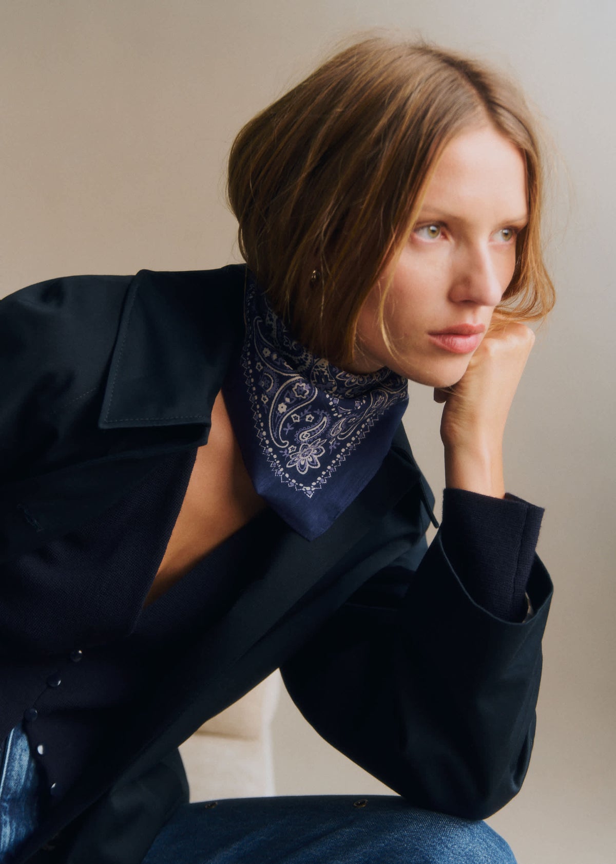Foulard Gaston - Imprimé Bandana Marine