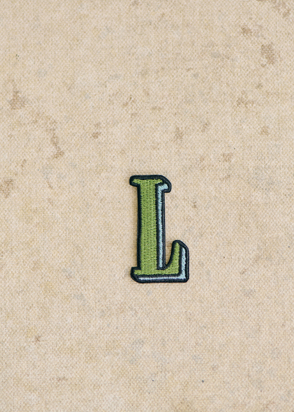 Ecusson vert / bleu - Lettre L - Vert