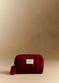 Trousse de beauté velours milleraie - Rouge
