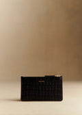 Porte-cartes Grand Alfred - Noir Croco