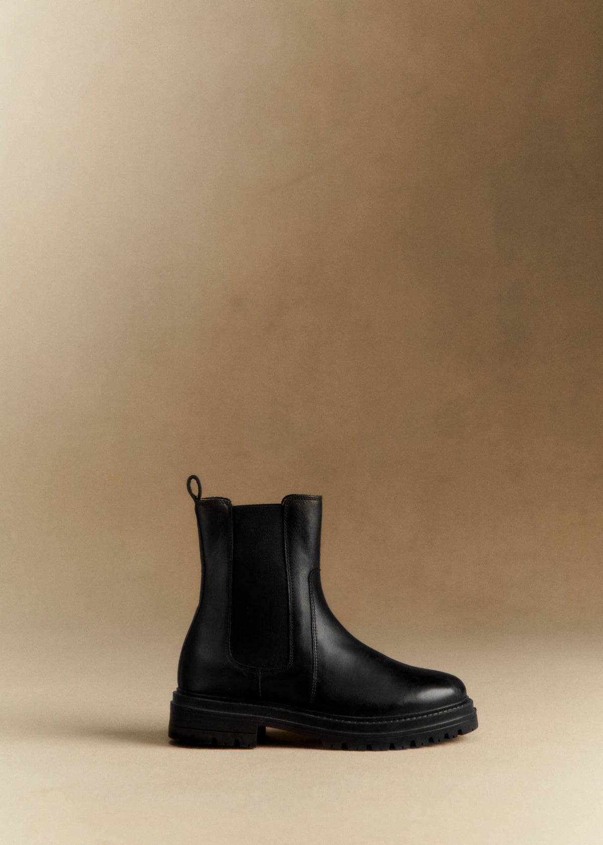 Bottines Low Lena - Cuir Noir Lisse