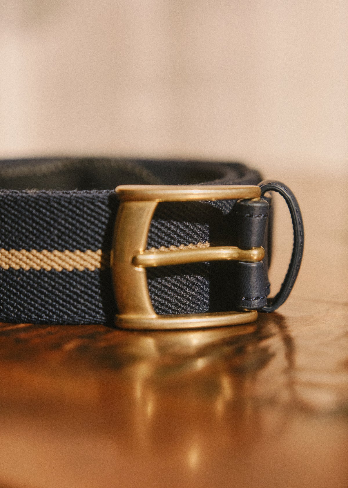 Ceinture Inaro - Marine Rayure Beige