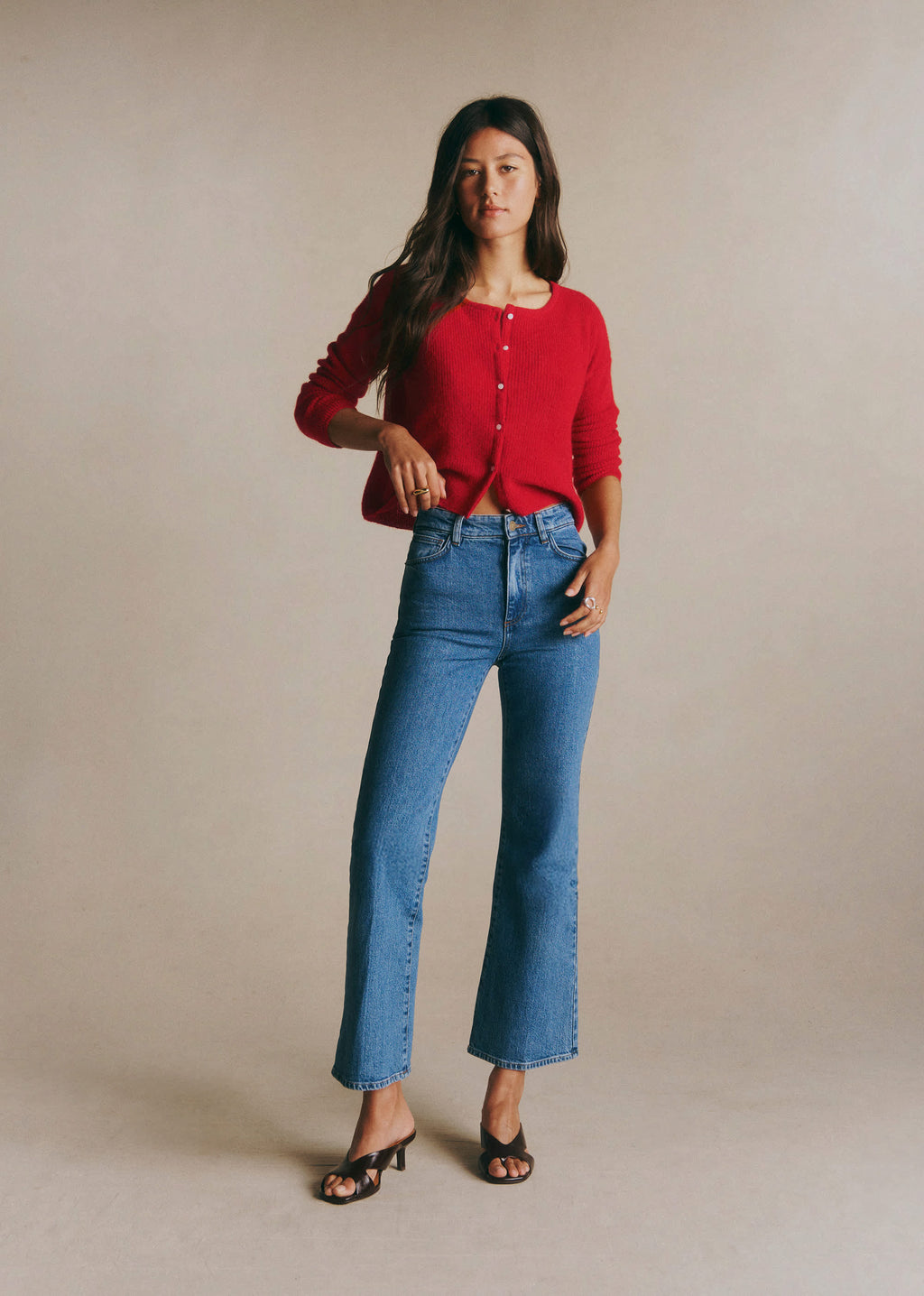 Gilet Gaspard Crop - Rouge Carmin