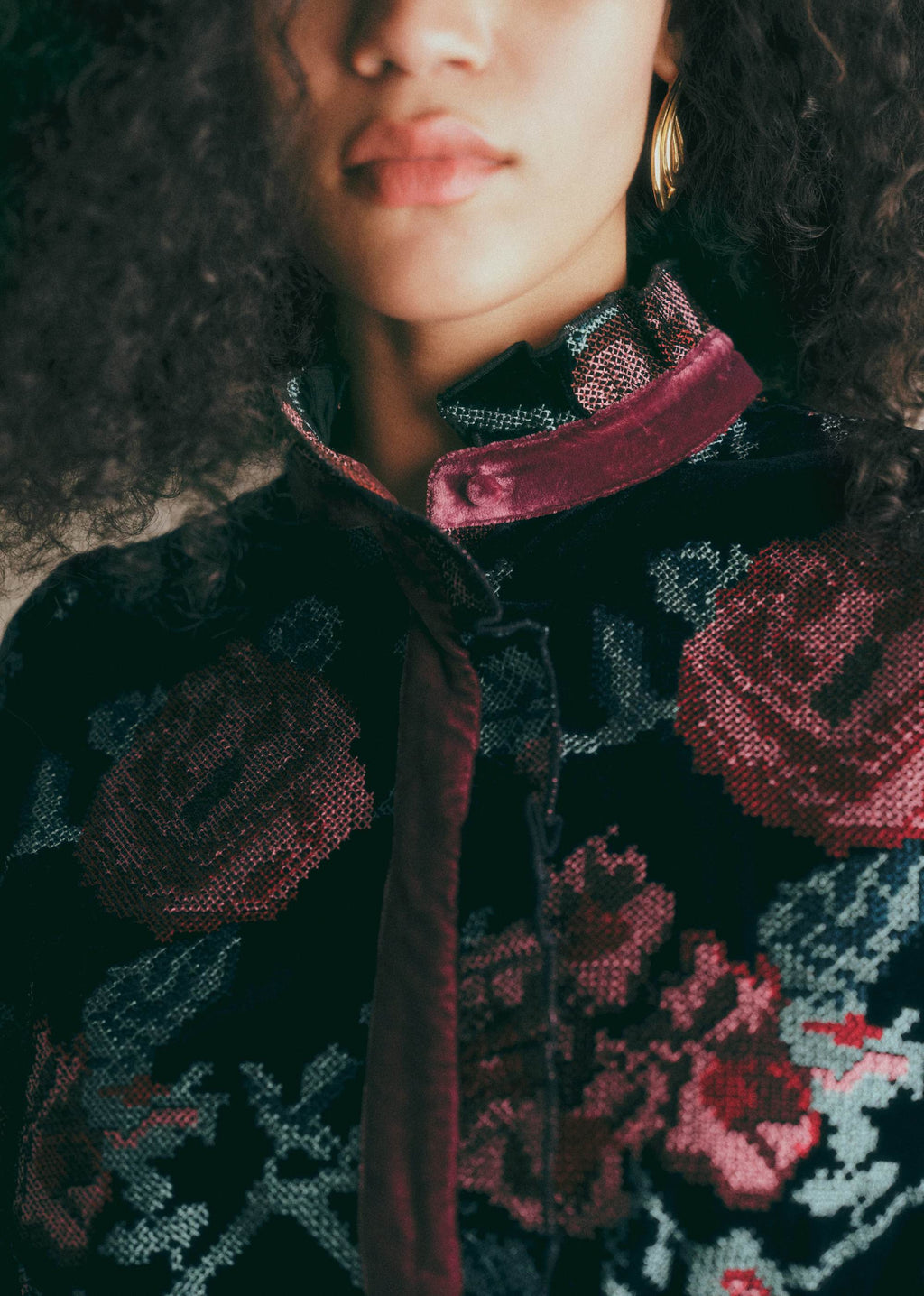 Veste Athais - Noir Rose