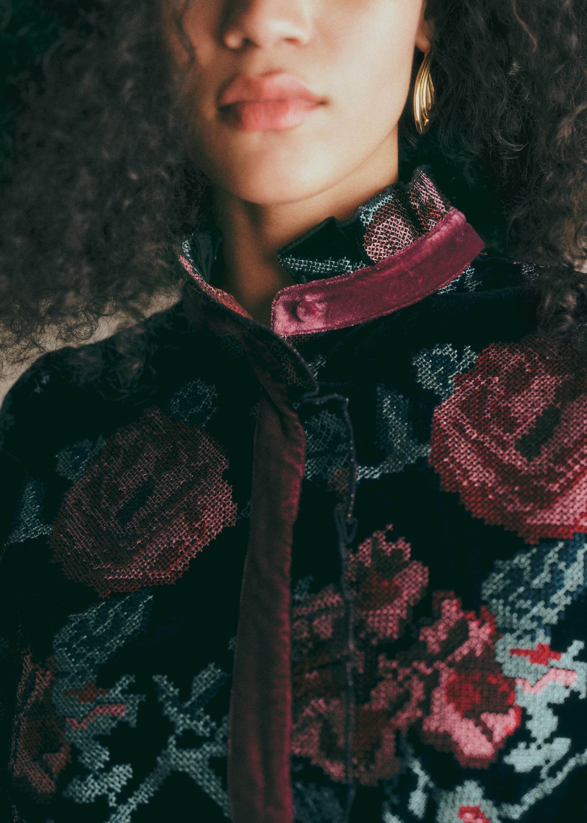 Veste Athais - Noir Rose