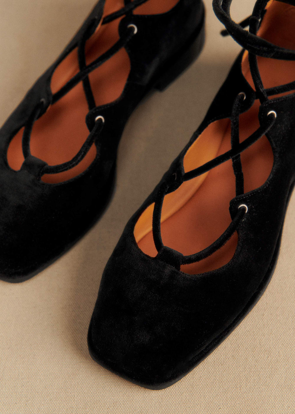 Ballerines Low Leocadie - Noir Velours