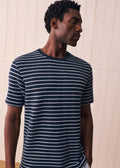 T-Shirt Varon - Marine Rayures Blanches