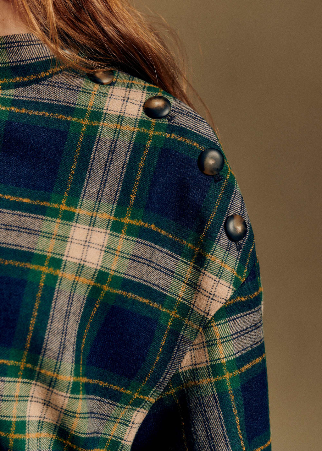 Blouse Ozalée - Carreaux Vert et Bleu