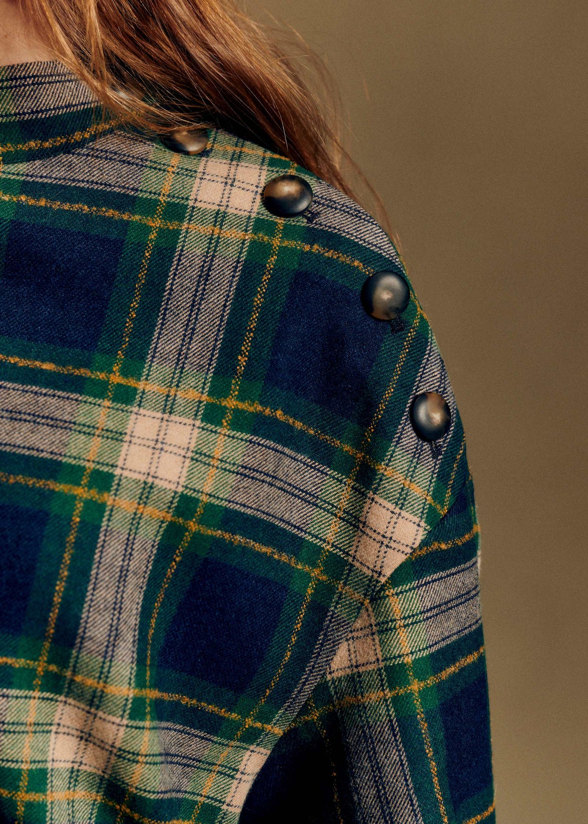 Blouse Ozalée - Carreaux Vert et Bleu