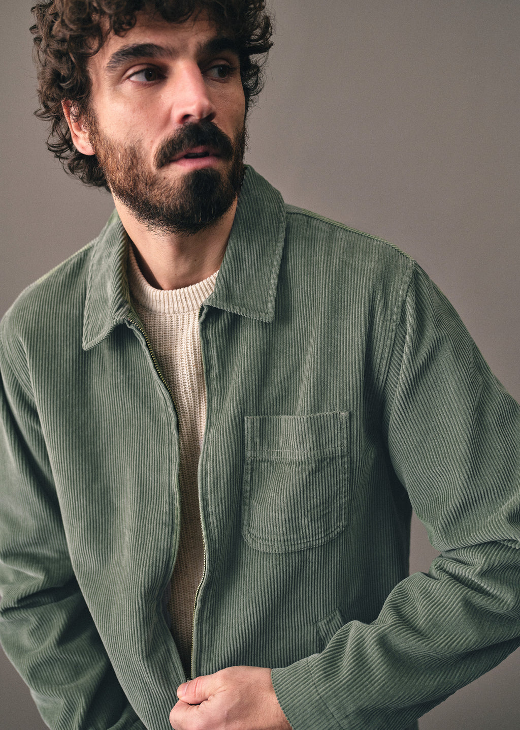 Veste Benson Velours Côtelé - Vert