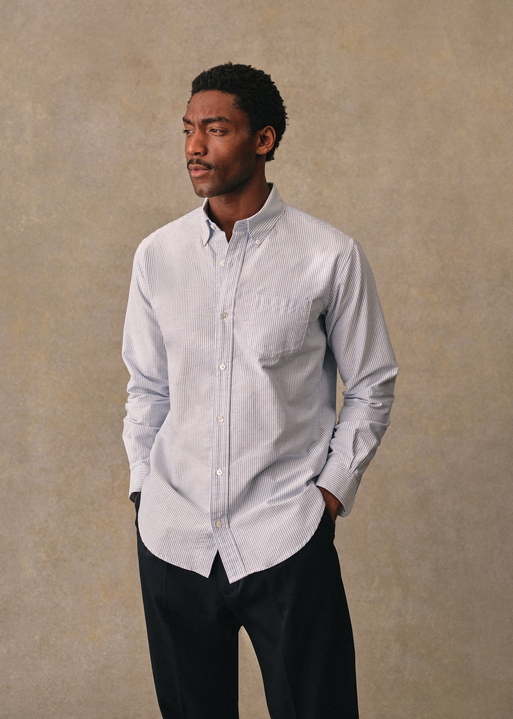 Chemise Charlie Oxford - Rayures Bleues