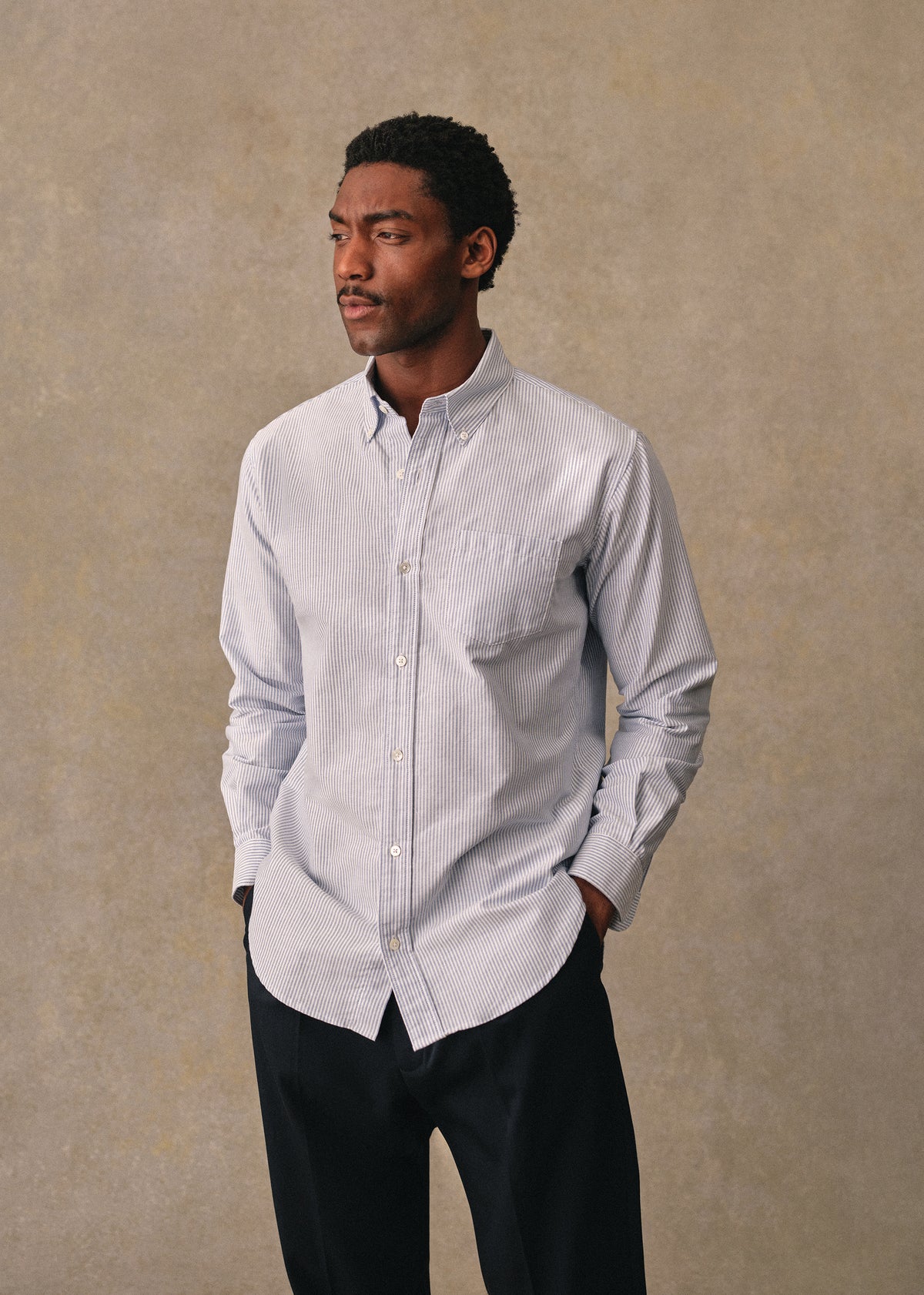 Chemise Charlie Oxford - Rayures Bleues