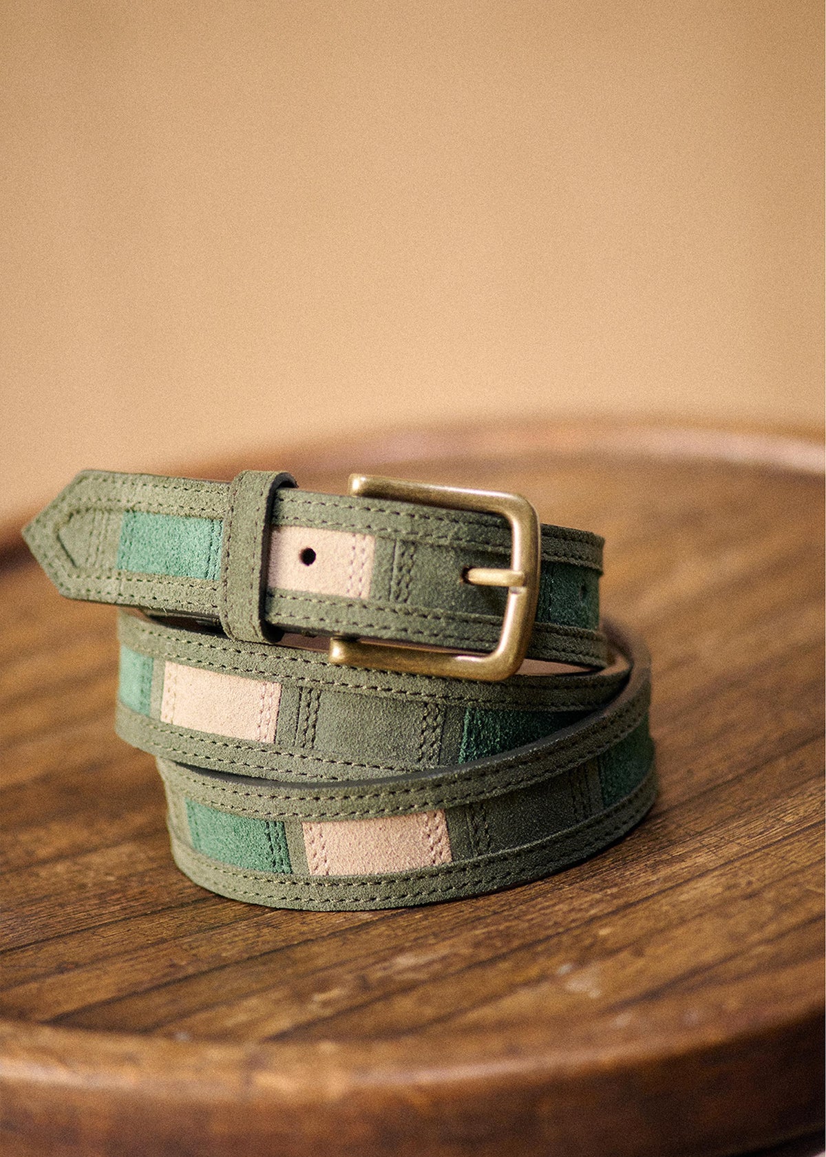 Ceinture Sidney Patchwork - Kaki / Vert / Beige