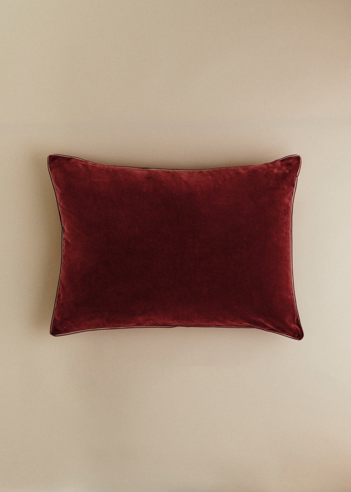 Coussin Velours Édition - Grand modèle - Terre de sienne